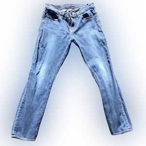 Rock & Republic Kashmiere Faded 5 Pocket Denim Cropped Blue Jeans Size 10